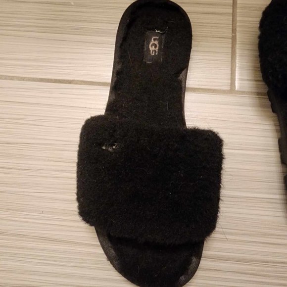 UGG Cozette Slide Slipper Sheepskin Fuzzy SIZE 8 - Picture 3 of 7